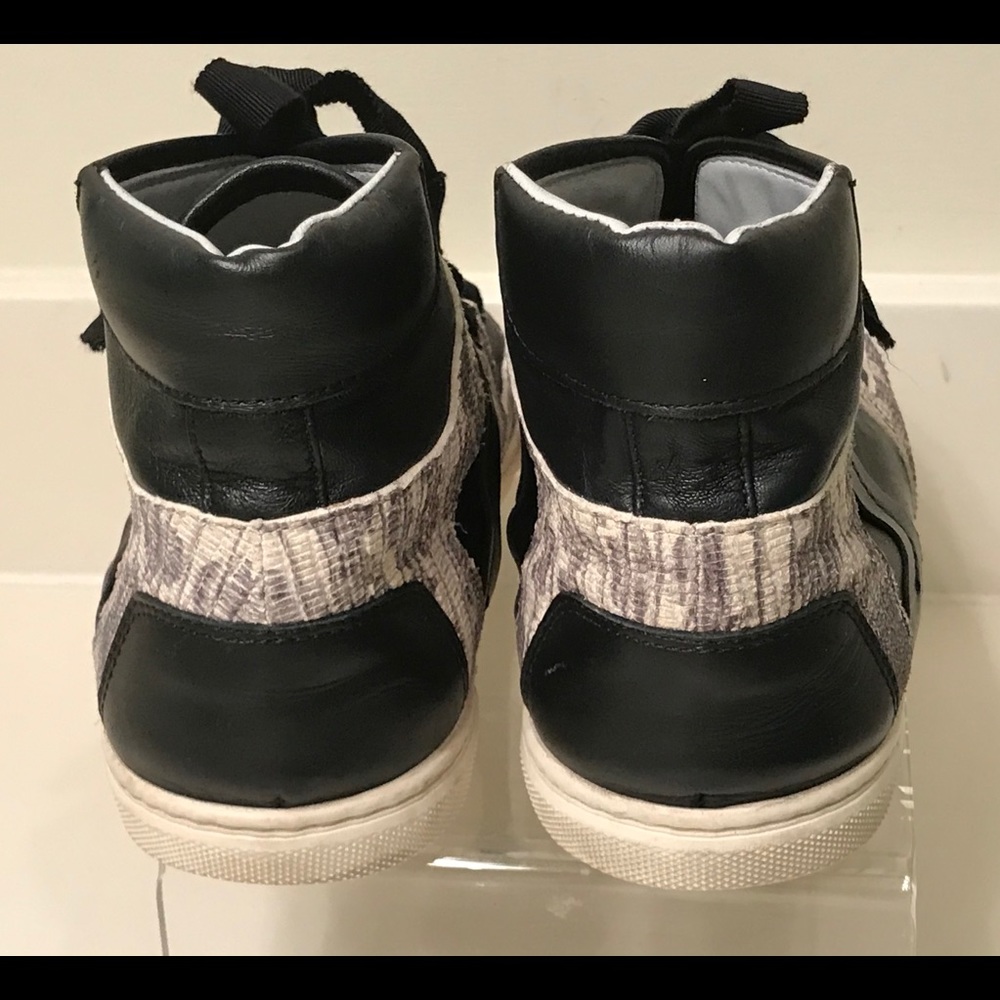 Lanvin Leather Snake High Top Sneaker - Picture 6 of 9